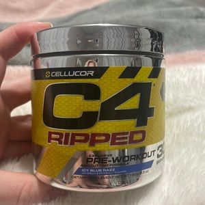 C4 ripped blue raspberry pre workout, never opened, got 2 of this flavor